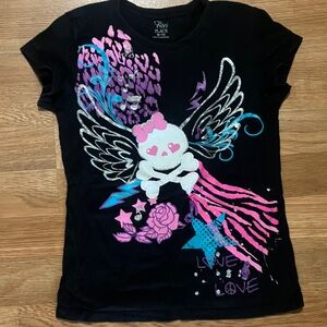 Vintage Children’s Place Skull Graphic Kids T-Shirt 7/8